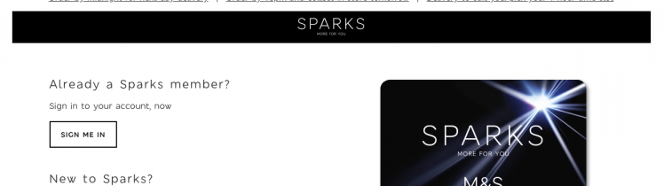 M S Sparks Loyalty Card Logo