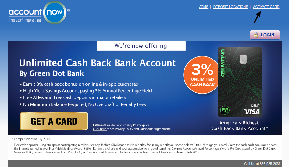 AccountNow Prepaid Credit Card Activate