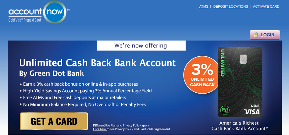 AccountNow Prepaid Credit Card Logo
