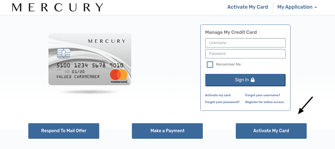 Actiavte Your Mecury Master Credit Actiavte Your Mecury Master Credit