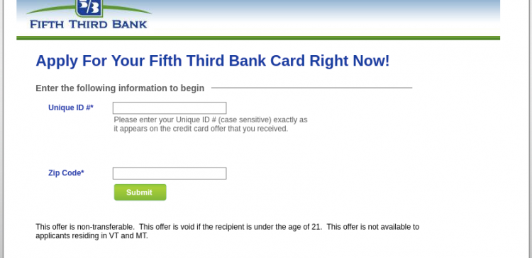 Fifty Third Bank Credit Card Apply