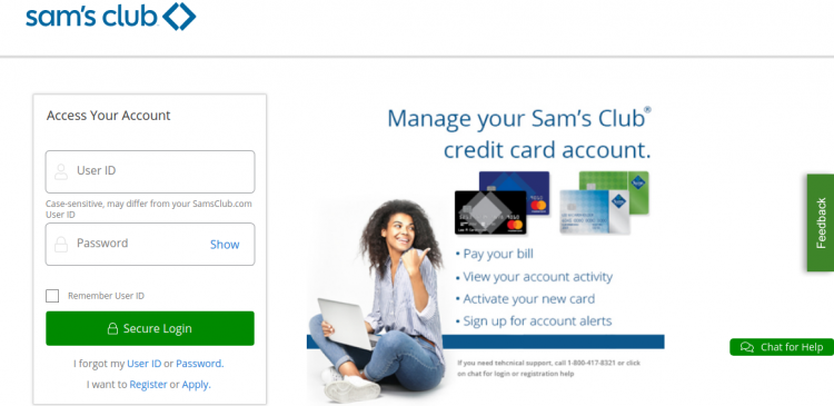 Sams Club Credit Card login