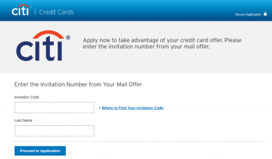 Apply for Citi credit card Logo