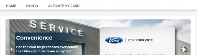 Ford Service Rebate Card Logo