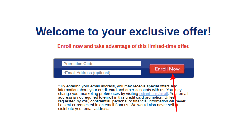 us bank card offers enroll