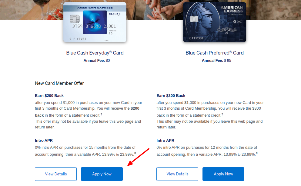 Amex Blue Cash Credit Card Apply