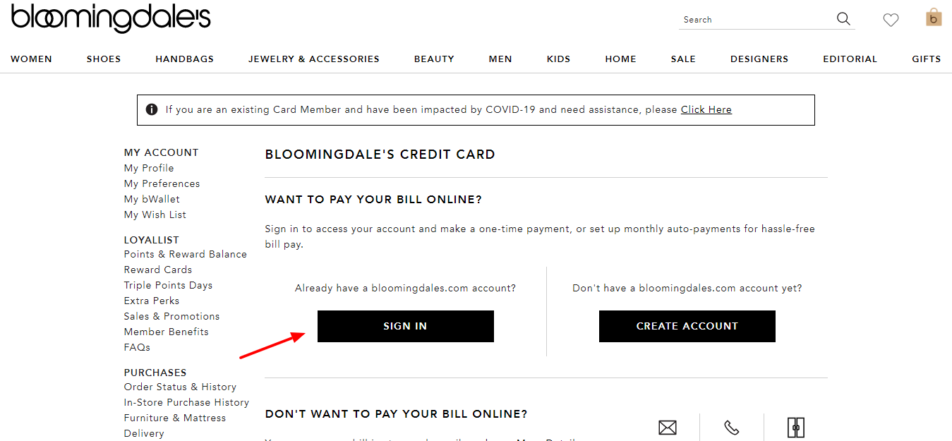 Bloomingdale’s Credit Card Sign In