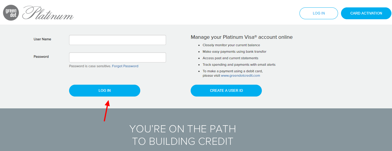 Green Dot Platinum Card Login