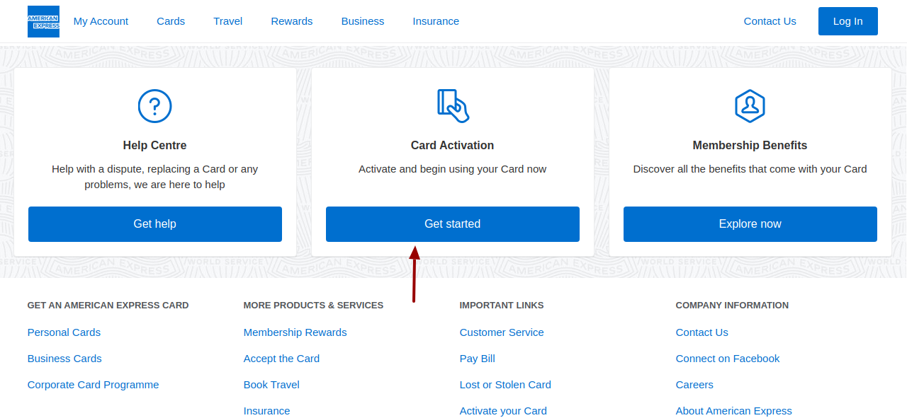 american express credit card activation