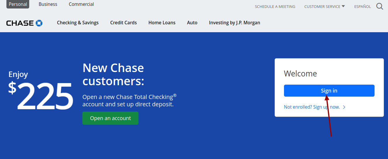 chase credit card login