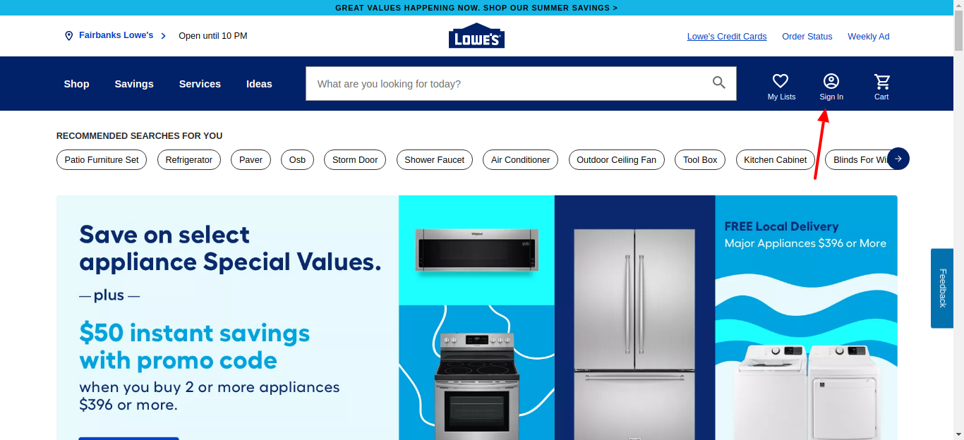 lowes credit card login