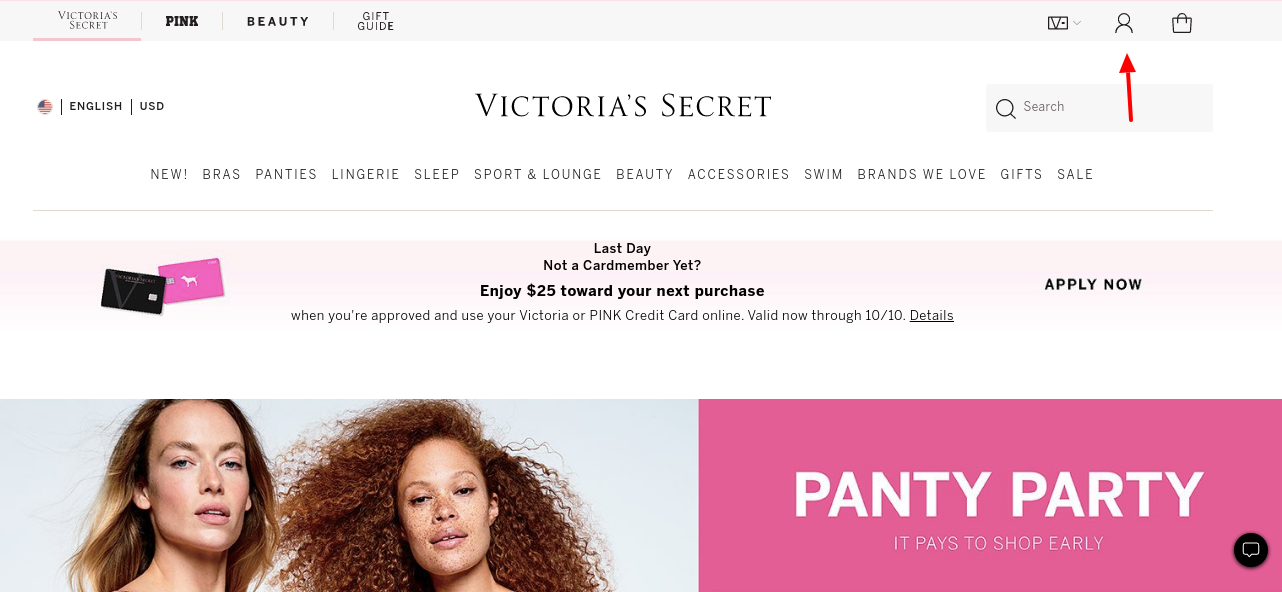 victoria’s secret credit card login