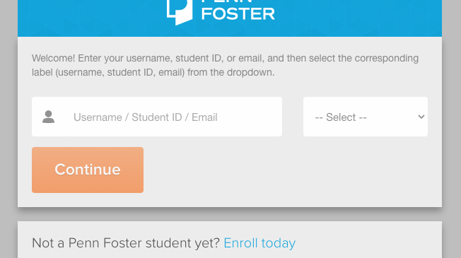 penn foster student login