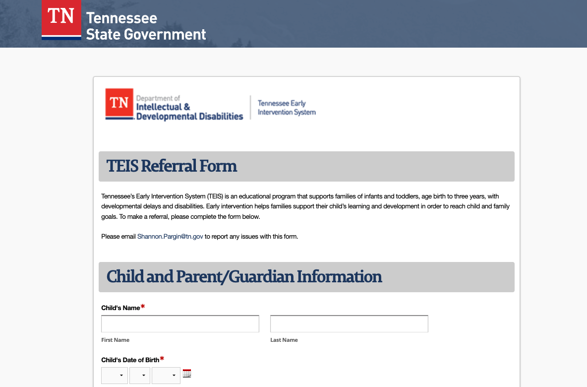 TEIS Referral form