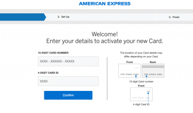 american express card activation