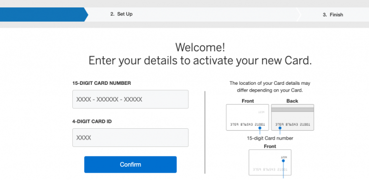 american express card activation