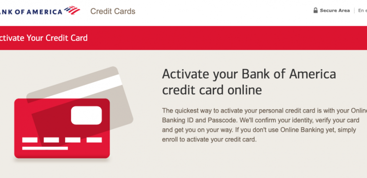 bank of america credit card