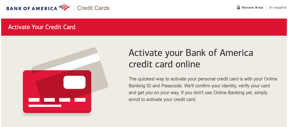 bank of america credit card