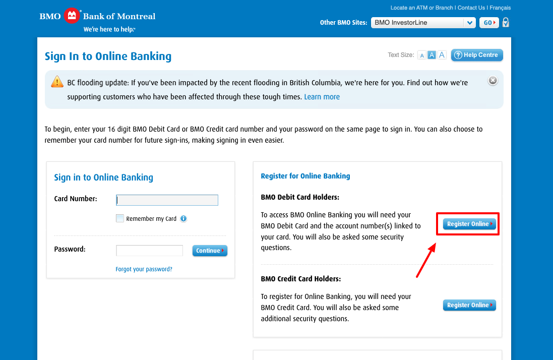 bmo mastercard register