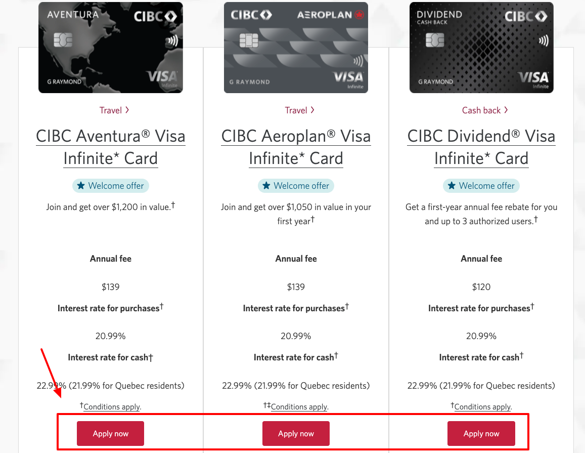 cibc credit card application