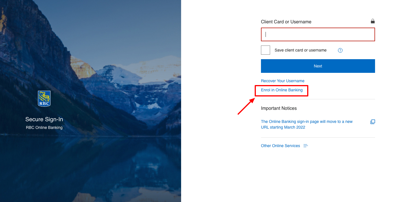 rbc online banking enroll