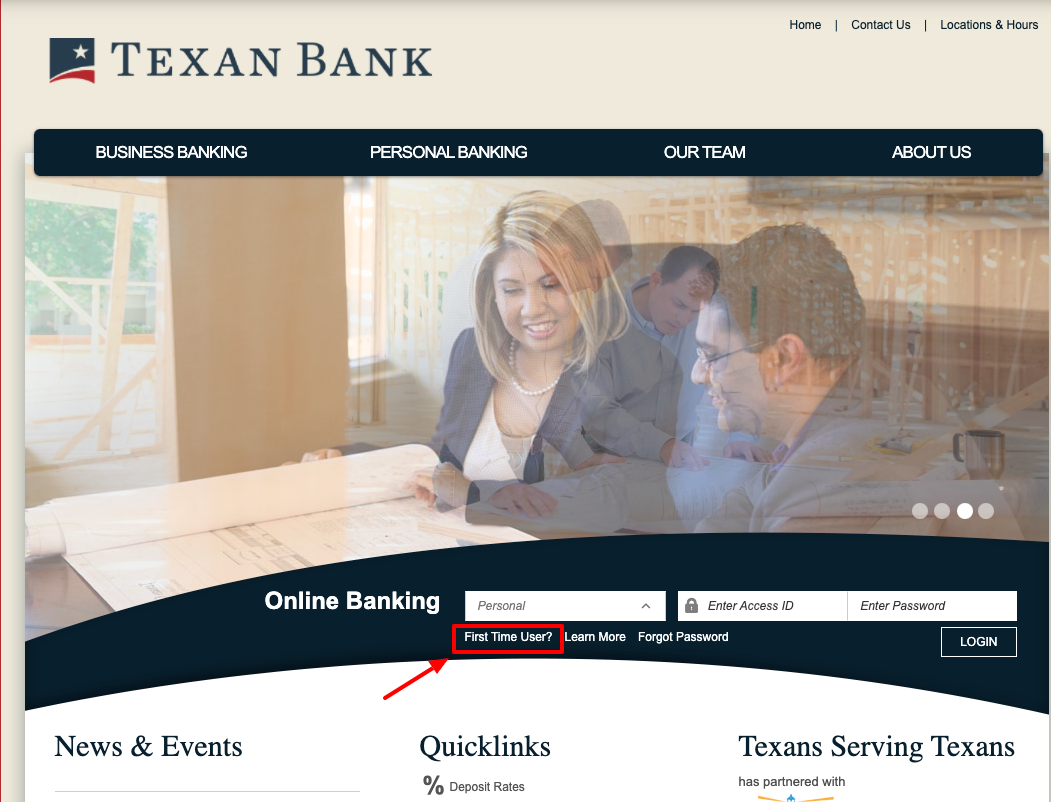 texan bank create account