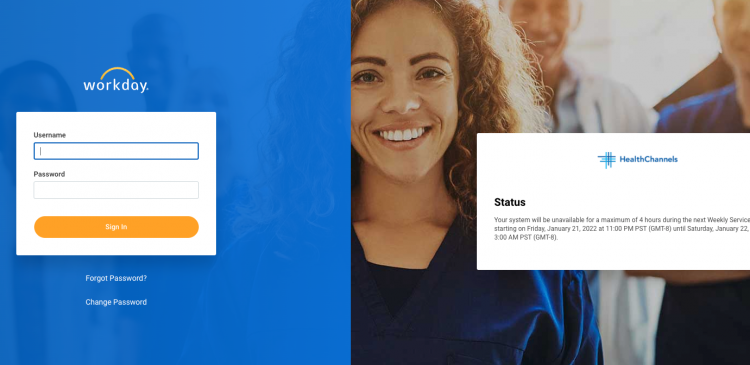 workday healthcare login