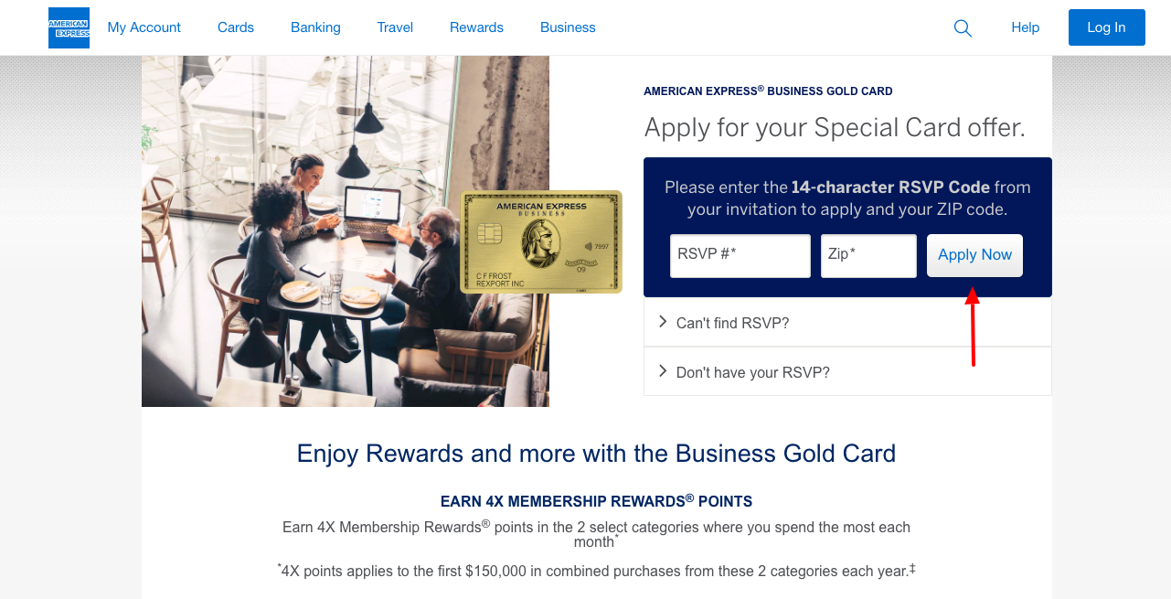 amex business gold card apply