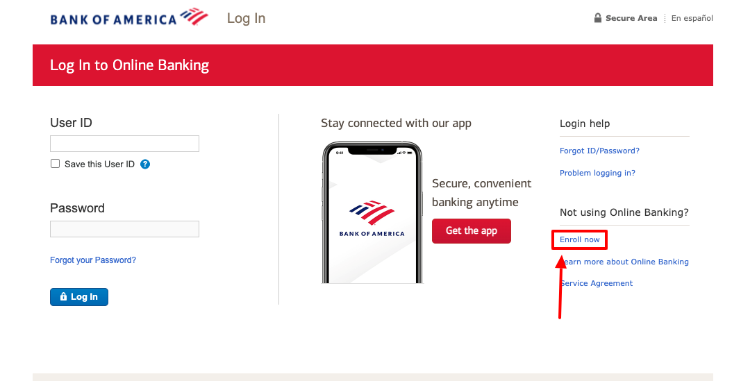 bank of america enroll