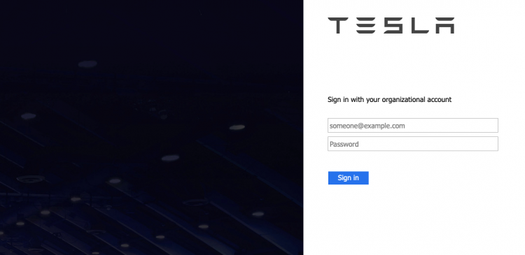 tesla employee login