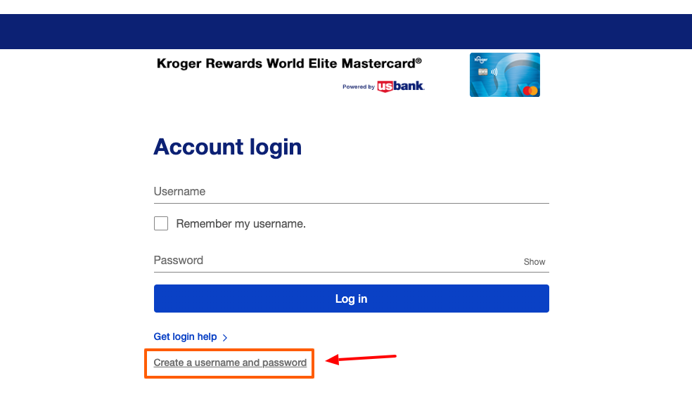 kroger 123 rewards card create account