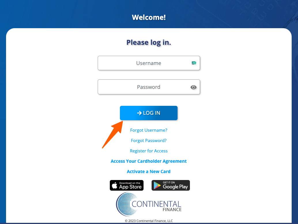 Continental Credit Card Login